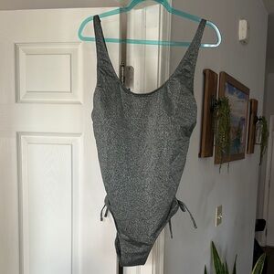 Xhilaration Silver and Green Swimsuit